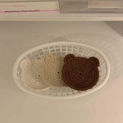 [Ready Stock]Cookie Bear Crochet Coaster