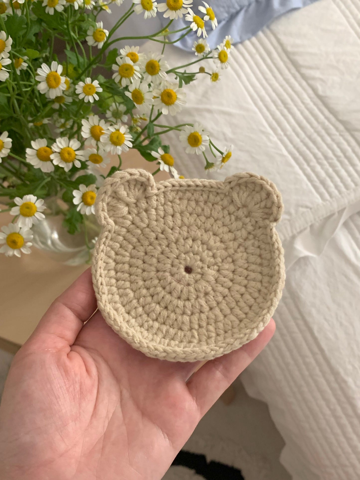 [Ready Stock]Cookie Bear Crochet Coaster