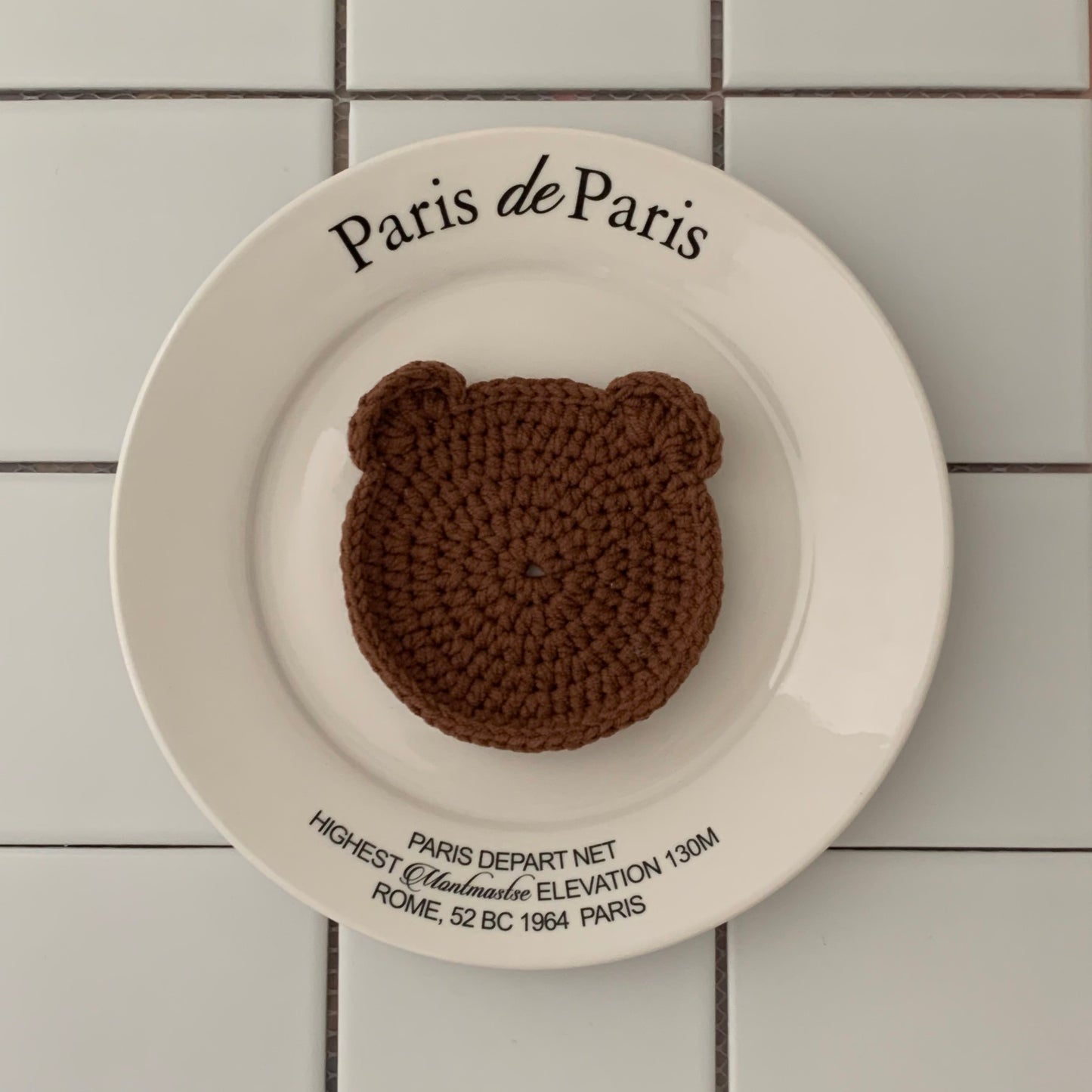 [Ready Stock]Cookie Bear Crochet Coaster