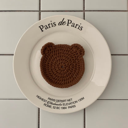 [Ready Stock]Cookie Bear Crochet Coaster